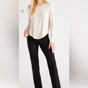 QUINCE Stretchy Black Straight Leg Pants Size Medium